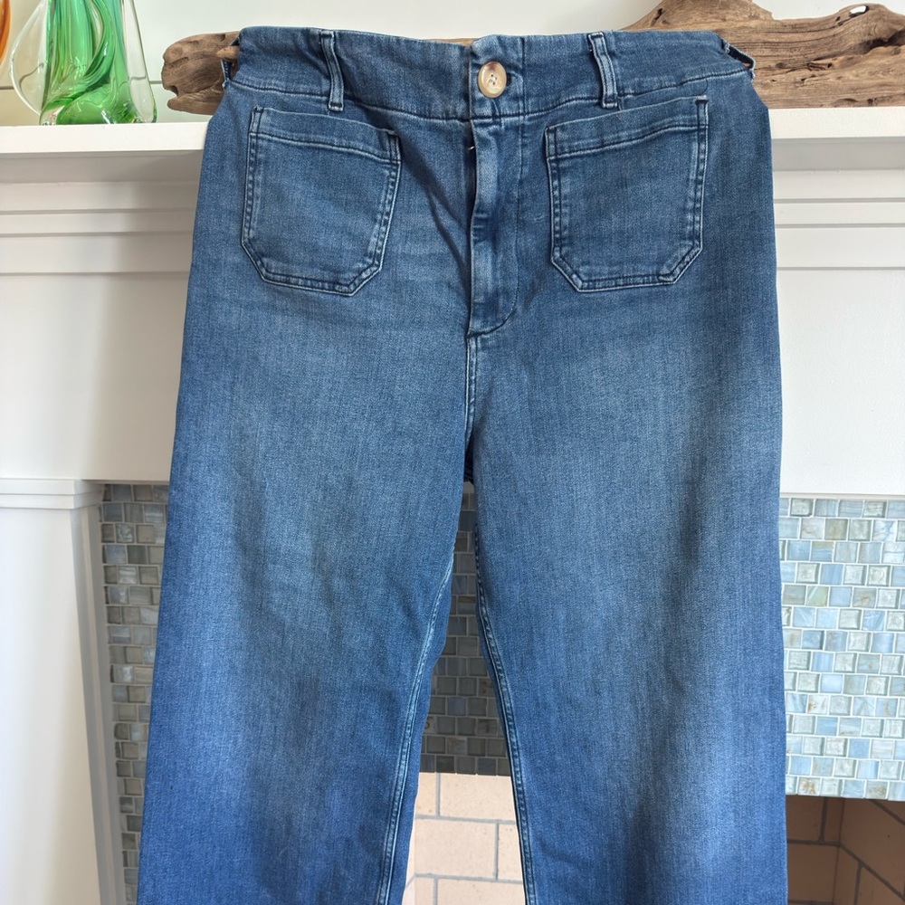 Anthropologie Blue Straight Leg Jeans